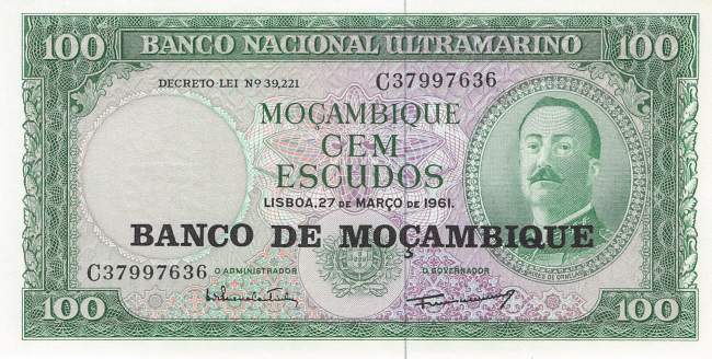 Mosambik p117 100 Escudos 1976